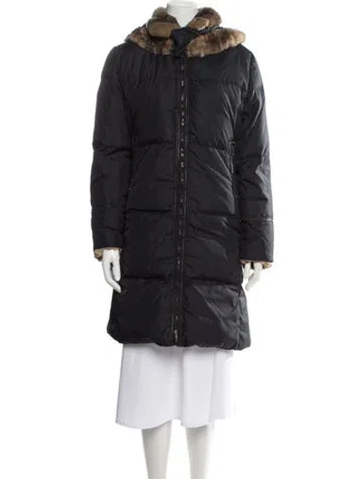 Pre-owned Weekend Max Mara Down Coat In Black