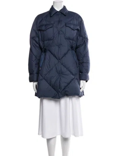 Pre-owned Weekend Max Mara Down Coat In Blue