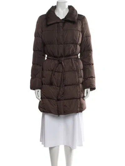 Pre-owned Weekend Max Mara Down Coat In Brown