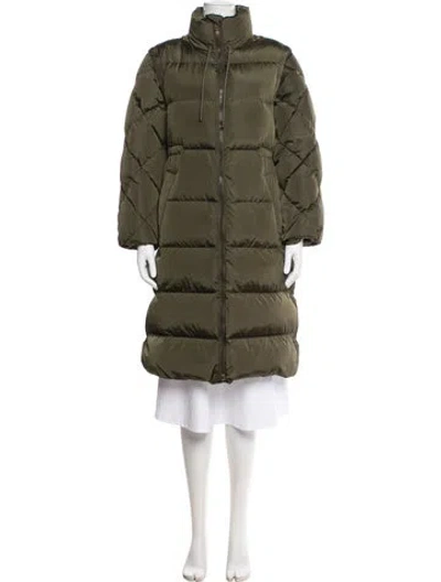 Pre-owned Weekend Max Mara Down Coat In Green