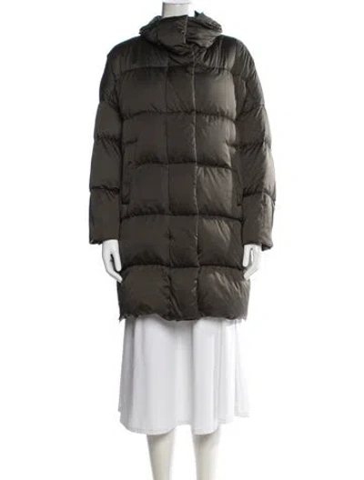 Pre-owned Weekend Max Mara Down Coat In Green