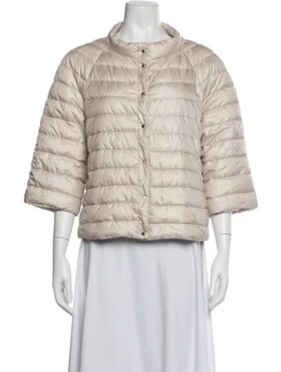 Pre-owned Weekend Max Mara Down Jacket In Neutrals