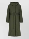 Weekend Max Mara Down Jacket With Belted Waist In Grey