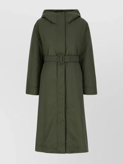 Weekend Max Mara Down Jacket With Belted Waist In Grey