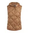 Weekend Max Mara Down Water-repellent Quilted Gilet In Brown
