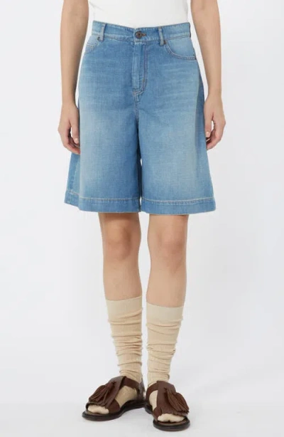 Weekend Max Mara Dozono Denim Shorts In Blue