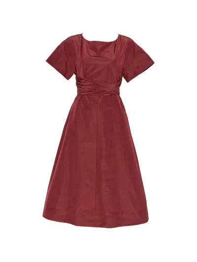 Weekend Max Mara Draped Dress In Red