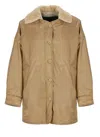 Weekend Max Mara Shearling-collar Jacket In Brown