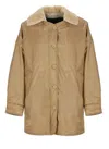 Weekend Max Mara Shearling-collar Jacket In Brown