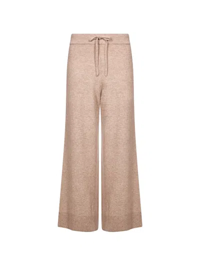 Weekend Max Mara Drawstring Knitted Palazzo Pants In Gold