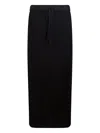 Weekend Max Mara Drawstring Pencil Midi Skirt In Black