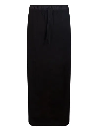 Weekend Max Mara Drawstring Pencil Midi Skirt In Black