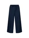Weekend Max Mara Drawstring Wide-leg Trousers In Blue