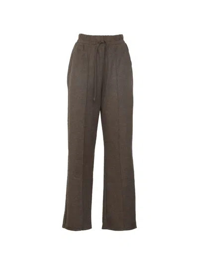 Weekend Max Mara Drawstring Wide-leg Trousers In Brown