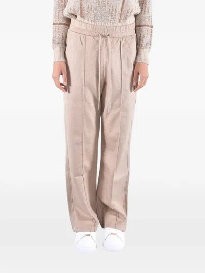 Weekend Max Mara Drawstring Wide-leg Trousers In Pink