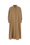 Weekend Max Mara Beige Poplin Siberia Shirt Dress In Beige O Tan