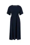Weekend Max Mara Jordan Belted Midi Dress In Blue
