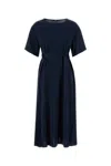 Weekend Max Mara Jordan Belted Midi Dress In Blue