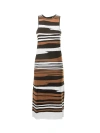 WEEKEND MAX MARA LONG SLEEVELESS DRESS WITH STRIPED PATTERN