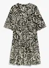 Weekend Max Mara Short Dress In Patterned Jersey In Black