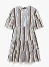 Weekend Max Mara Short Dress In Patterned Jersey In Clear Blue