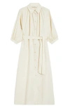 Weekend Max Mara Cotton Canvas Shirt Dress In Neutral