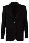 Weekend Max Mara Ebano Single-breasted Tailored Blazer In Black