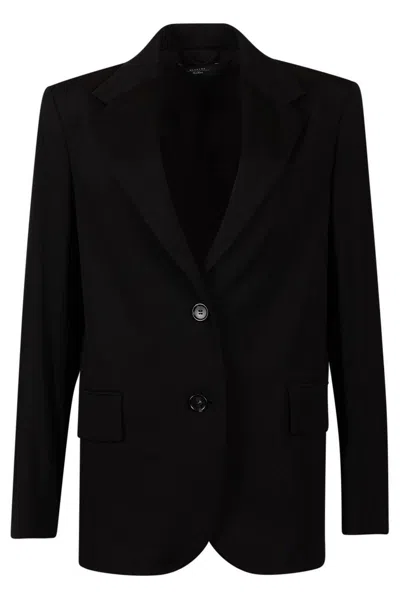 Weekend Max Mara Ebano Single-breasted Tailored Blazer In Black