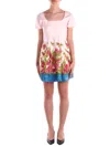 Weekend Max Mara Omens Antique Rose Ebbro Short-sleeve Linen-blend Mini Dress In Pink