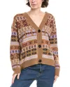 Weekend Max Mara Eccelso Geometric Intarsia Sweater In Brown