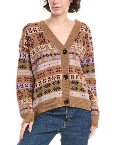 Weekend Max Mara Eccelso Geometric Intarsia Sweater In Brown