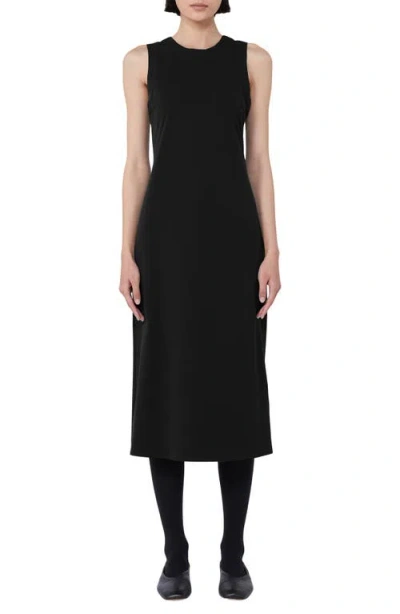 Weekend Max Mara Ecru Sleeveless Midi Dress In Black
