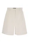 Weekend Max Mara Ecuba Cotton And Linen Bermuda Shorts