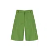 Weekend Max Mara Ecuba Green Bermuda Shorts In Green