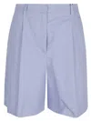 Weekend Max Mara Dart-detailing Tailored Shorts In Light Blue