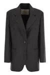 Weekend Max Mara Edmea - Wool Canvas Blazer In Black