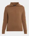 Weekend Max Mara Egoista Wool Knit Collared Sweater In Brown