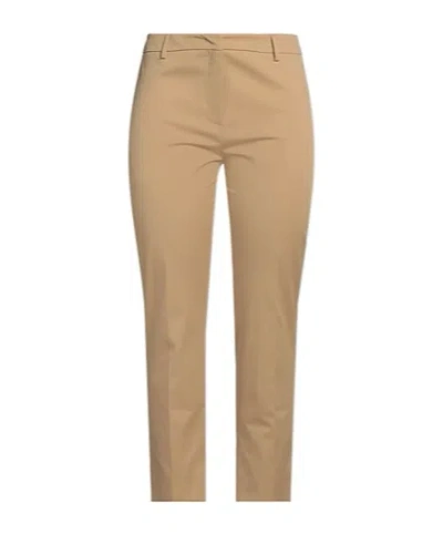 Weekend Max Mara Elastic Straight-leg Pants In Brown