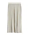 Weekend Max Mara Elastic Viscose Pleated Skirt In White