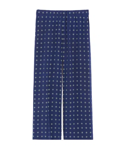 Weekend Max Mara Elastic Waist Casual Pants In Blue