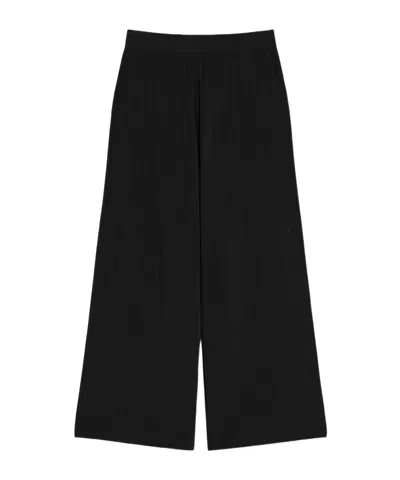 Weekend Max Mara Elastic Waist Casual Pants In Black
