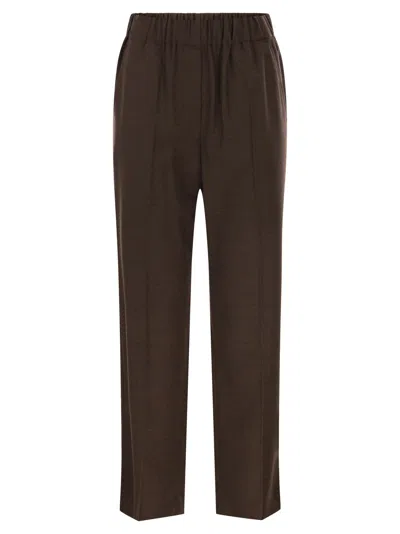 Weekend Max Mara Elastic Waist Casual Pants In Black