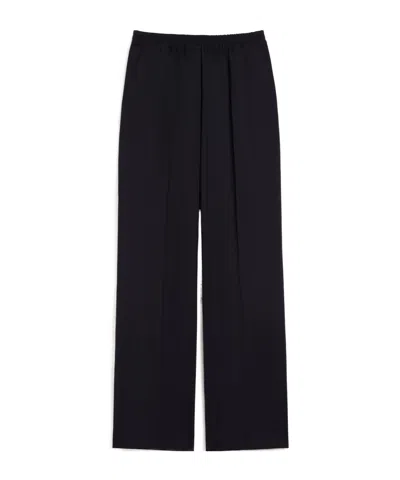 Weekend Max Mara Elastic Waist Casual Pants In Black