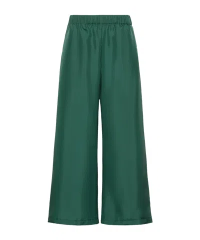 Weekend Max Mara Elastic Waist Casual Pants In Green