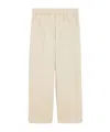 Weekend Max Mara Cotton Wide-leg Trousers In Ivory