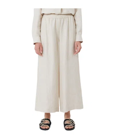Weekend Max Mara Elastic Waist Casual Pants In White
