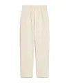 Weekend Max Mara Elastic Waist Casual Pants In White