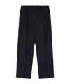 Weekend Max Mara Elastic Waist Flannel Trousers In Black