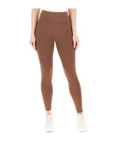 Weekend Max Mara Elastic Waist Leggings In Brown