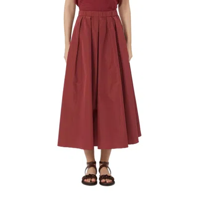 Weekend Max Mara Elastic Waist Midi Skirt In Blue